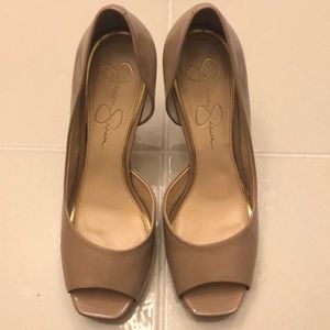 Jessica Simpson peep toe heels